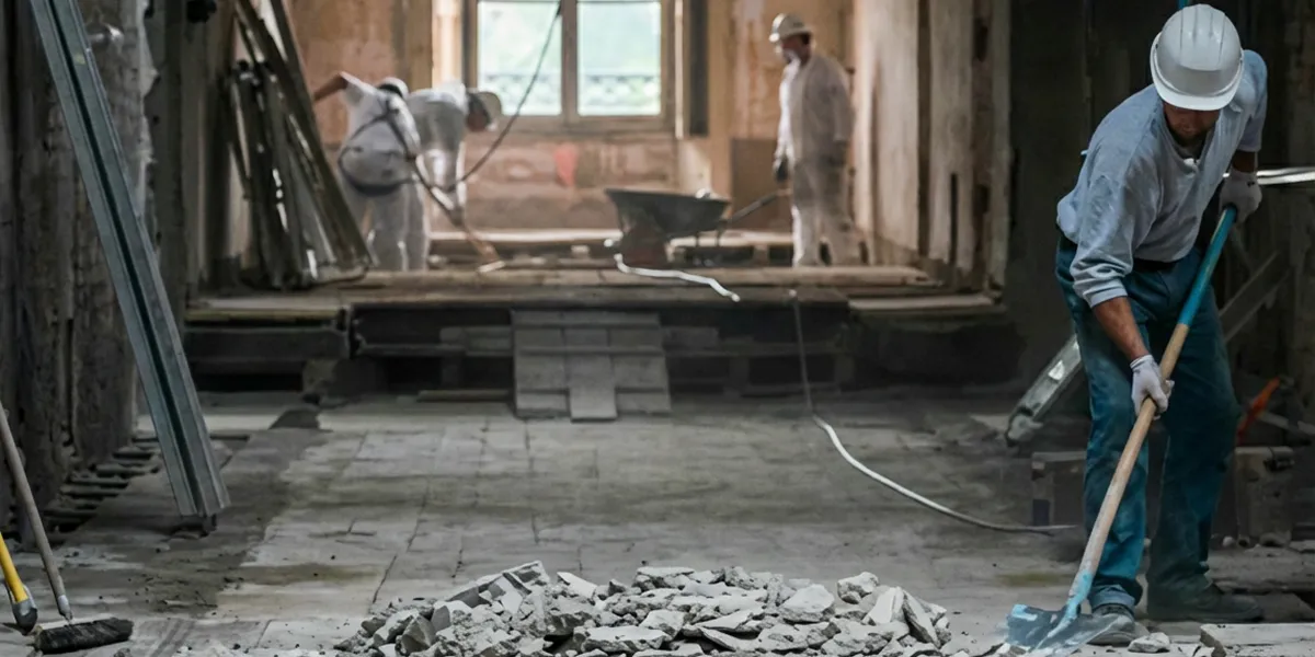 fire damage restoration professionals performing structural cleanup and restoration after a fire in Orlando, FL