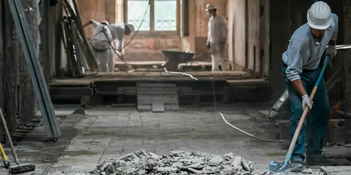 fire damage restoration professionals performing structural cleanup and restoration after a fire in Orlando, FL